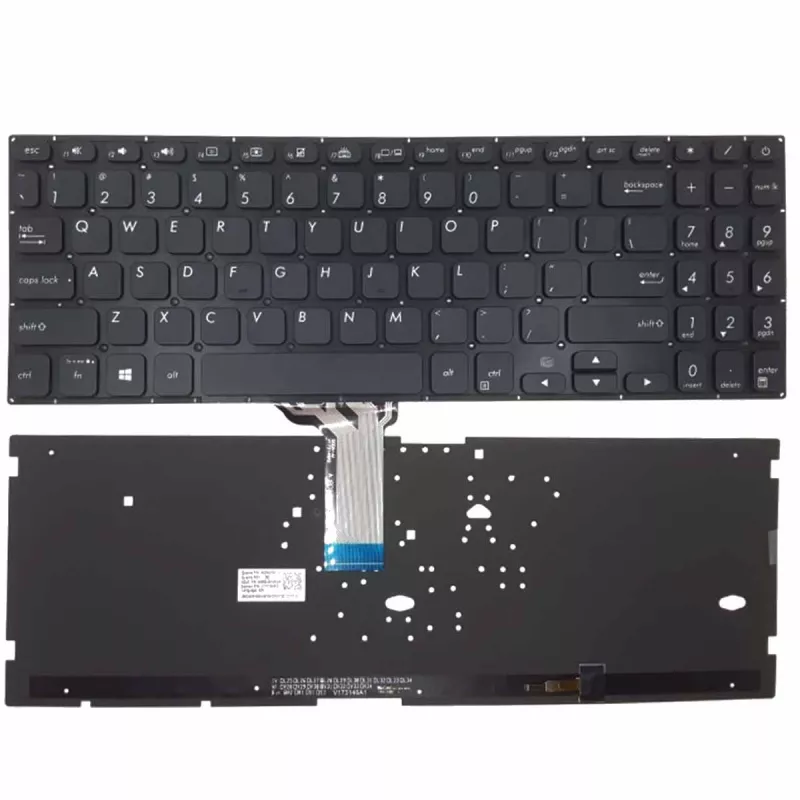 Клавиатура OEM Asus S530 S15 X530 Backlight ENG/RU Black Original