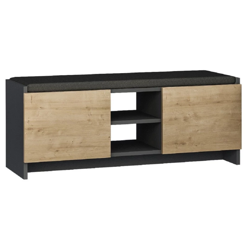 Pantofar MLAND ZULLA BANK - ANTHRACITE - OAK