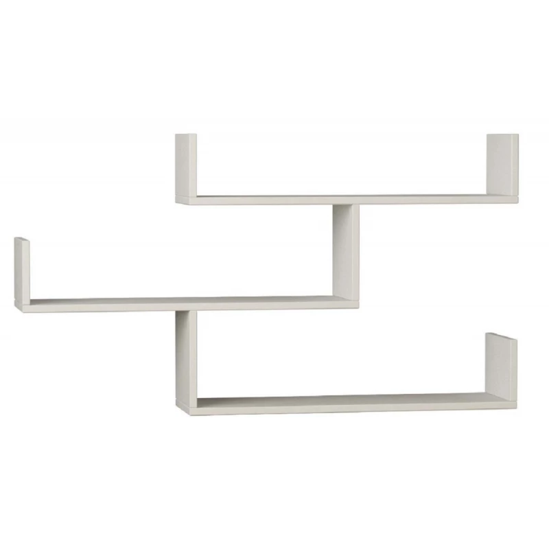 Polița MLAND TIBET BOOKCASE - WHITE, Alb, 120 x 66 x 23