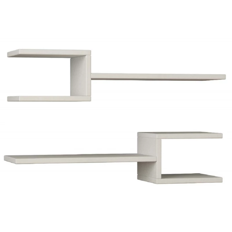 Polița MLAND FORK SHELF SET - WHITE, Alb, 75 x 19.5 x 18