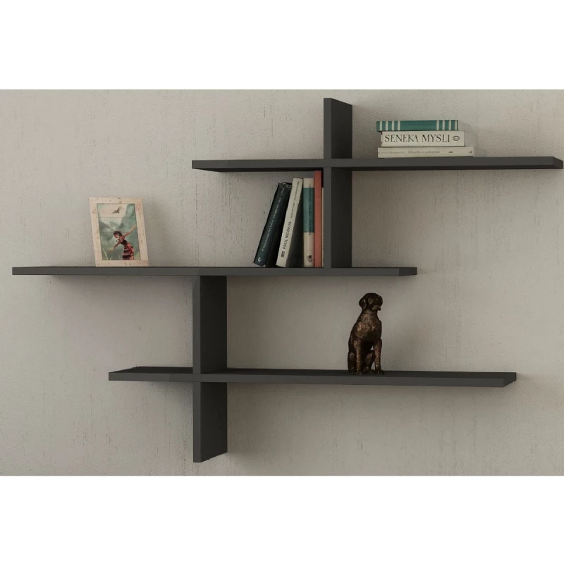 Polița MLAND LEO WALL SHELF, Antracite, 123 x 22 x 80.5