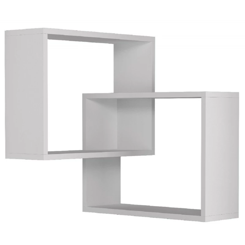 Polița MLAND RING CORNER BOOKCASE - WHITE - WHITE, Alb, 68 x 60 x 20