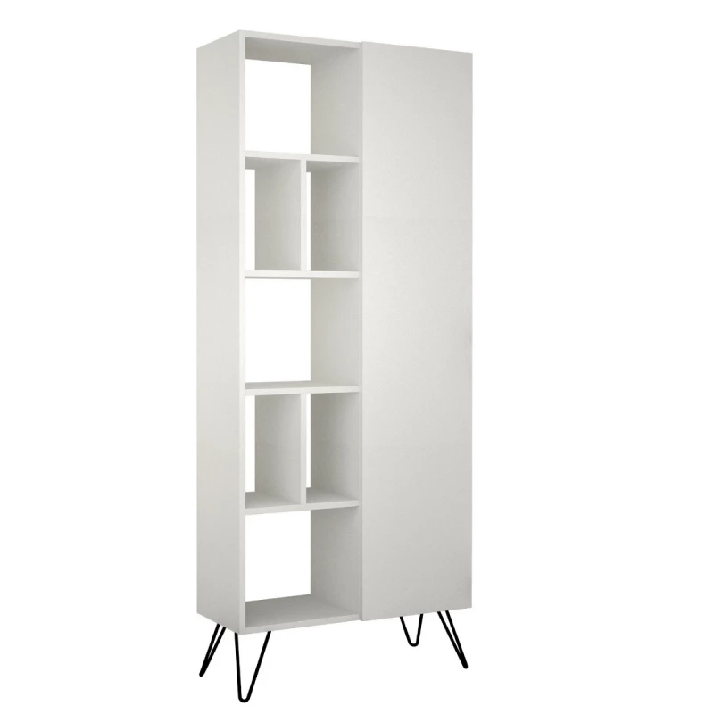 Dulap MLAND JEDDA BOOKCASE, PAL melaminat, Alb