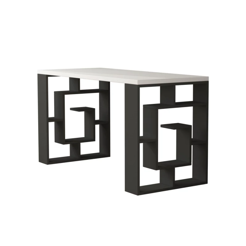 Masa de birou MLAND LABIRENT WORKING TABLE - WHITE - ANTHRACITE