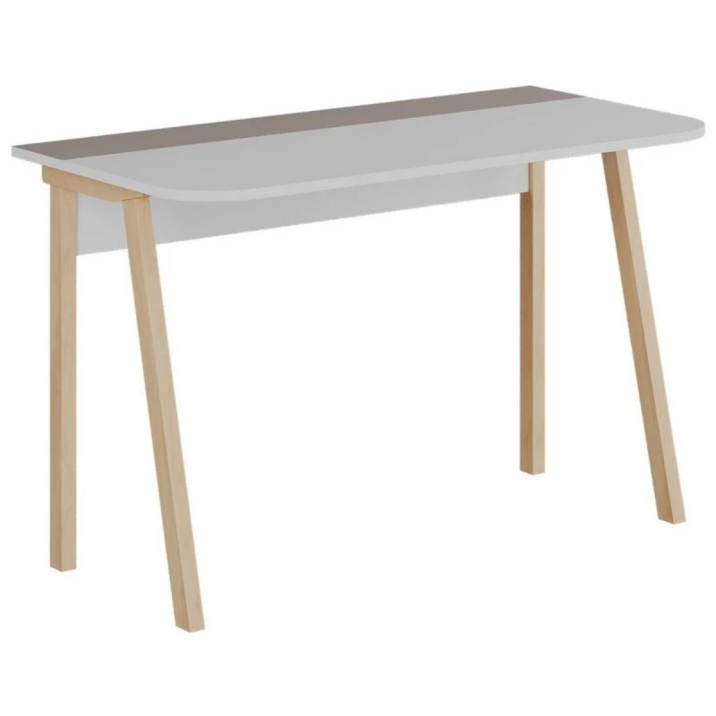 Стол офисный MLAND LUTON DESK - WHITE - LIGHT MOCHA, ЛДСП, Белый, Мокко