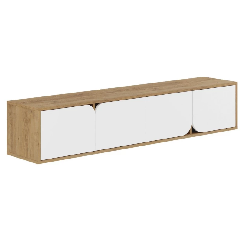 Тумба под ТВ MLAND SPARK TV UNIT - OAK - WHITE, Белый, Дуб