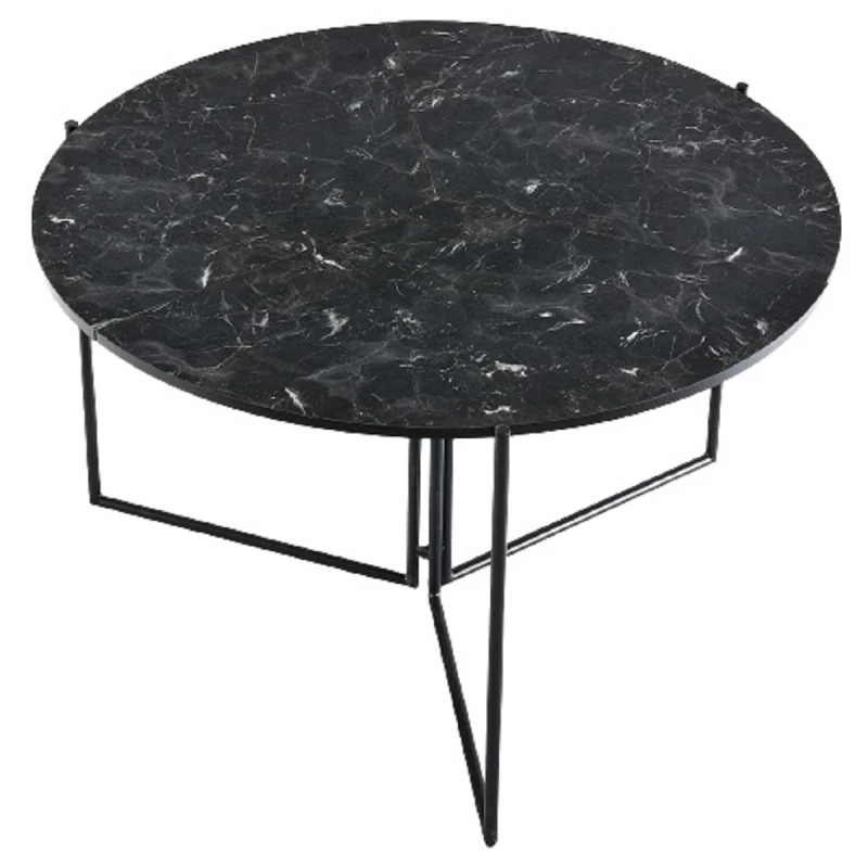 Masa NECOLINE YAPRAK, PAL, Metal, Negru