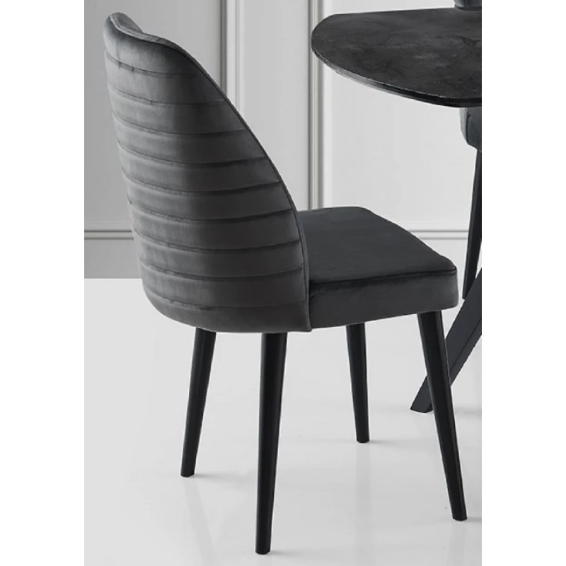 Стул NECOLINE TUTKU, Ткань, Черный, Серый