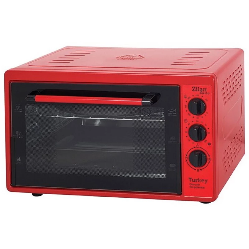 Cuptor electric Zilan ZLN5320 GUSTO RED, 32 l, 1300 W, Timer, Rosu