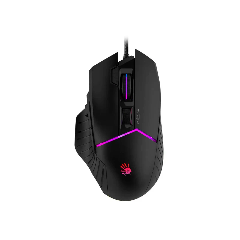 Gaming Mouse Bloody W95 MAX, 100-12000DPI, 10 BUTTONS, 35G, 250IPS, EXTRA FIRE WHEEL, RGB,USB, BLACK.