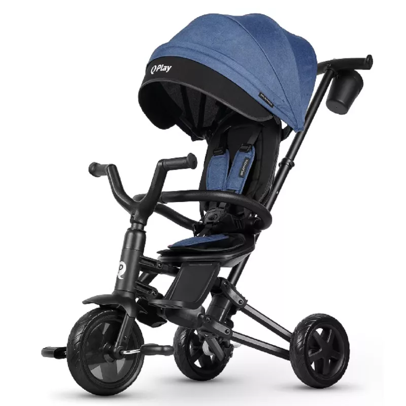 Bicicleta pentru copii QPlay NOVA NIELLO BLUE, 0.8-6 ani, 8.5", Albastru