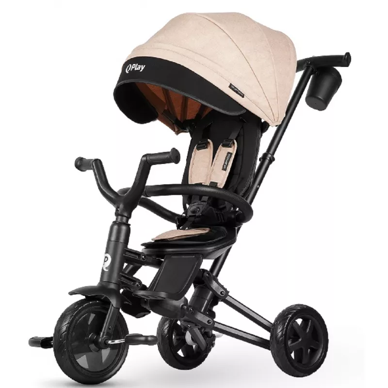 Bicicleta pentru copii QPlay NOVA NIELLO KHAKI, 0.8-6 ani, 8.5", Kaki