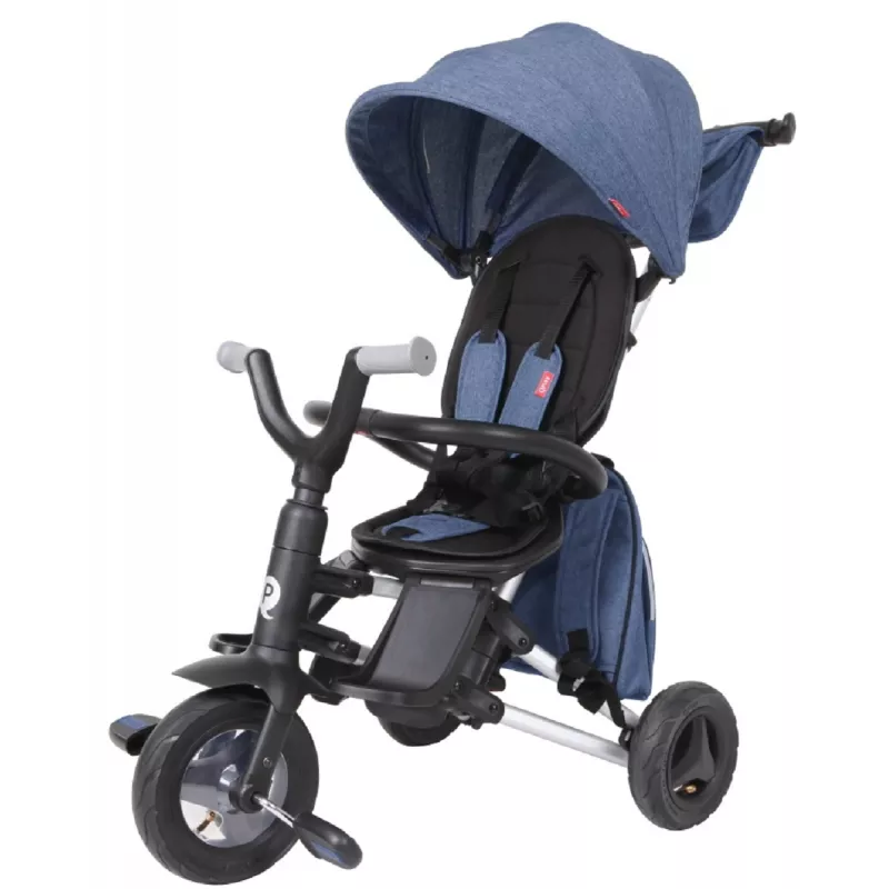 Bicicleta pentru copii QPlay NOVA PLUS RUBBER BLUE, 0.8-5 ani, 8.5", 7.5", Albastru