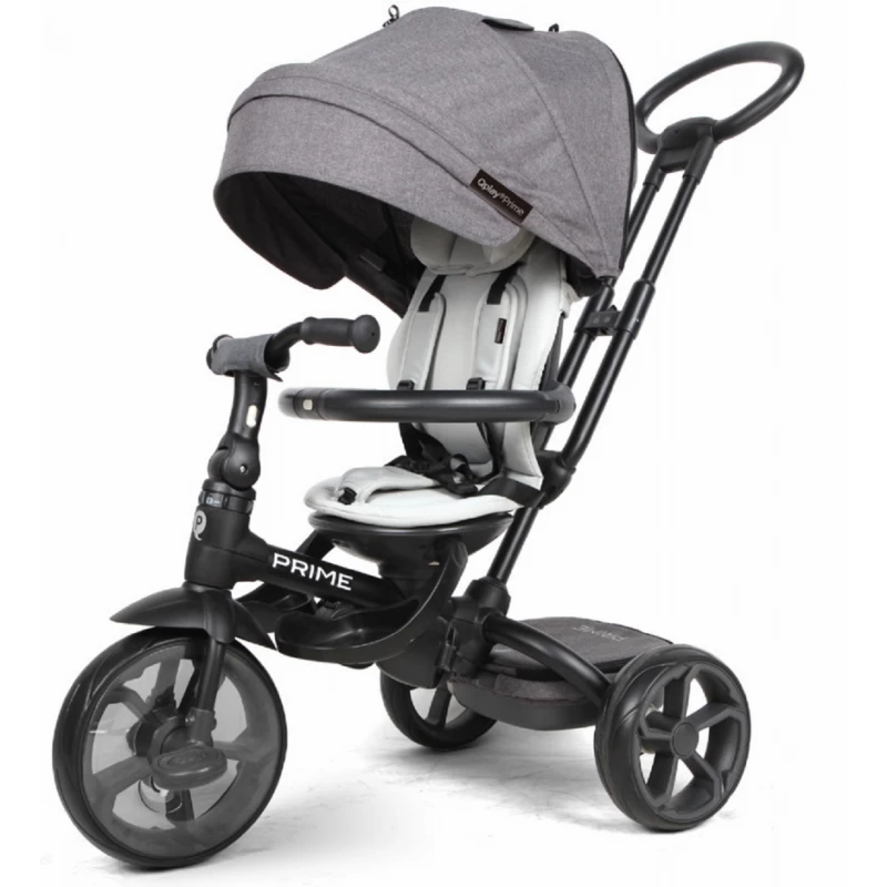 Bicicleta pentru copii QPlay PRIME GREY, 1-3 ani, 12", Gri