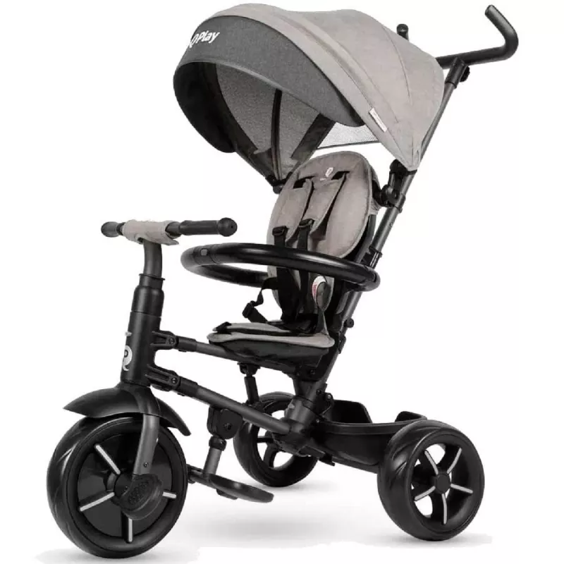 Bicicleta pentru copii QPlay RITO STAR GREY, 0.8-6 ani, 8", 10", Gri