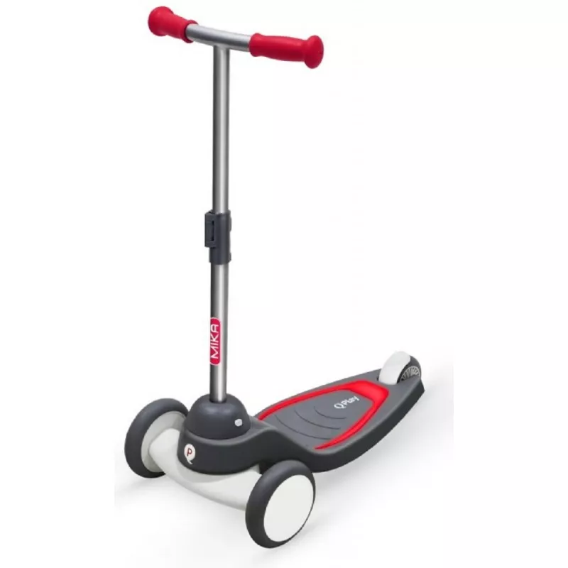Самокат QPlay Mika Red, 2-5 лет, 12", Красный, Черный