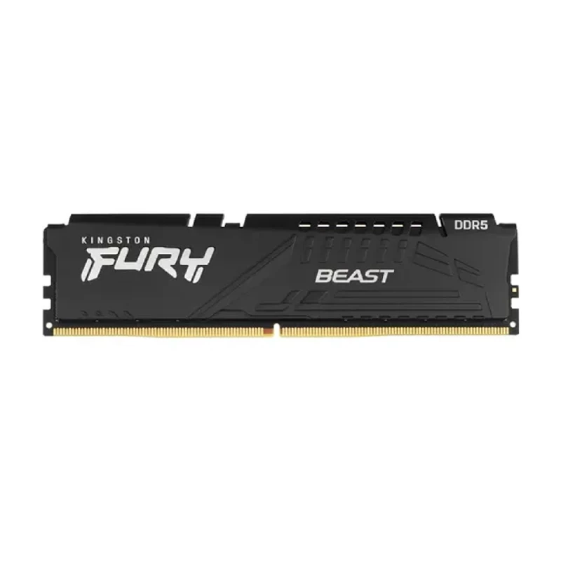 RAM KINGSTON 32GB DDR5-5600 FURY® BEAST DDR5 EXPO, PC44800, CL36, 1.25V, 2RX8, AUTO-OVERCLOCKING, ASYMMETRIC BLACK LOW-PROFILE HEAT SPREADER, AMD® EXPO V1.0 AND INTEL® EXTREME MEMORY PROFILES (INTEL® XMP) 3.0