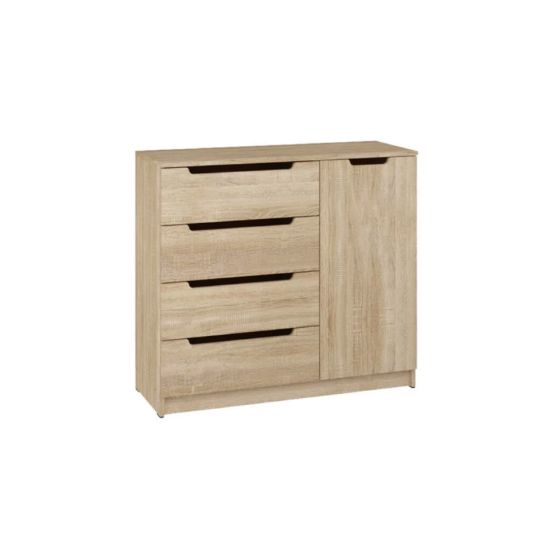 Комод PEHOTIN «К-4+1 эко», Дуб Сонома, 90 x 38 x 100