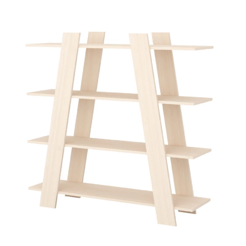 Стеллаж PEHOTIN «Пирамида», ДСП, Дуб молочный, 120 x 116 x 33.2