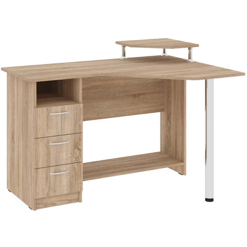 Masa de calculator PEHOTIN «ОРФЕЙ», Stejar Sonoma, 120 x 88 x 75