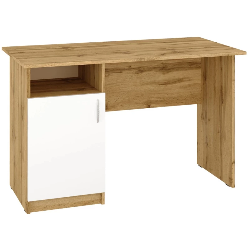 Masa de birou PEHOTIN «ЛЕОН», Stejar Tahoe, Alb