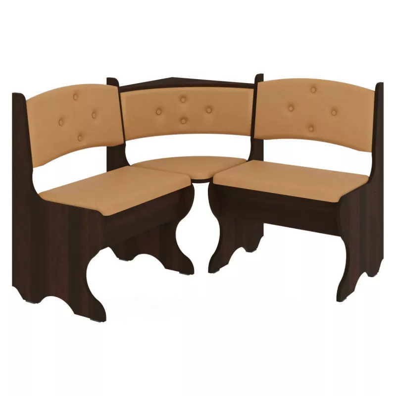 Кухонный уголок PEHOTIN «БОЯРИН» без стола и табуретов, Орех, Кофе