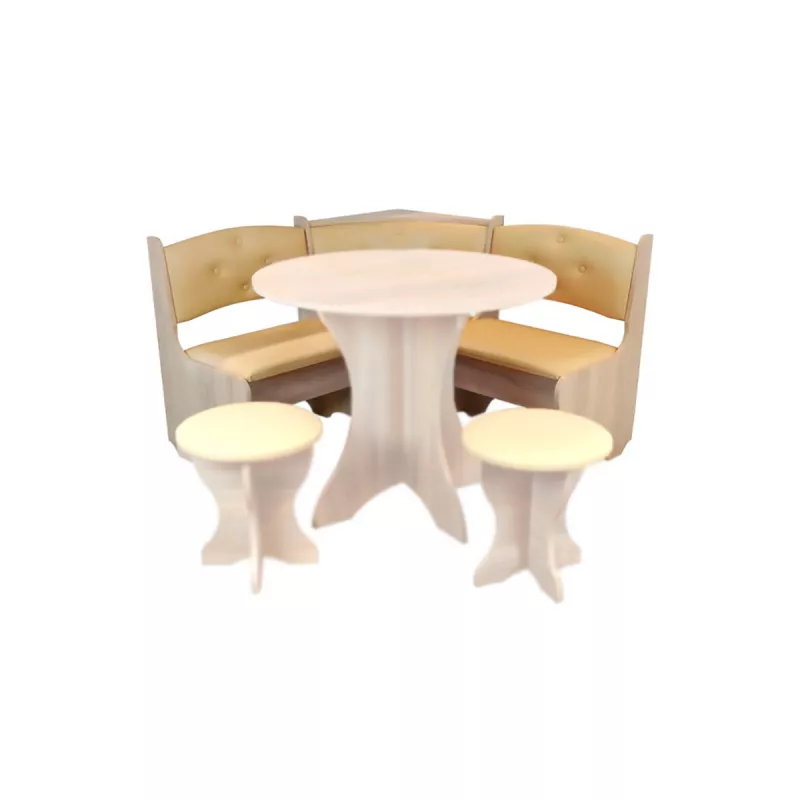 Кухонный уголок PEHOTIN «БОЯРИН» без стола и табуретов, Дуб Сонома, Кофе