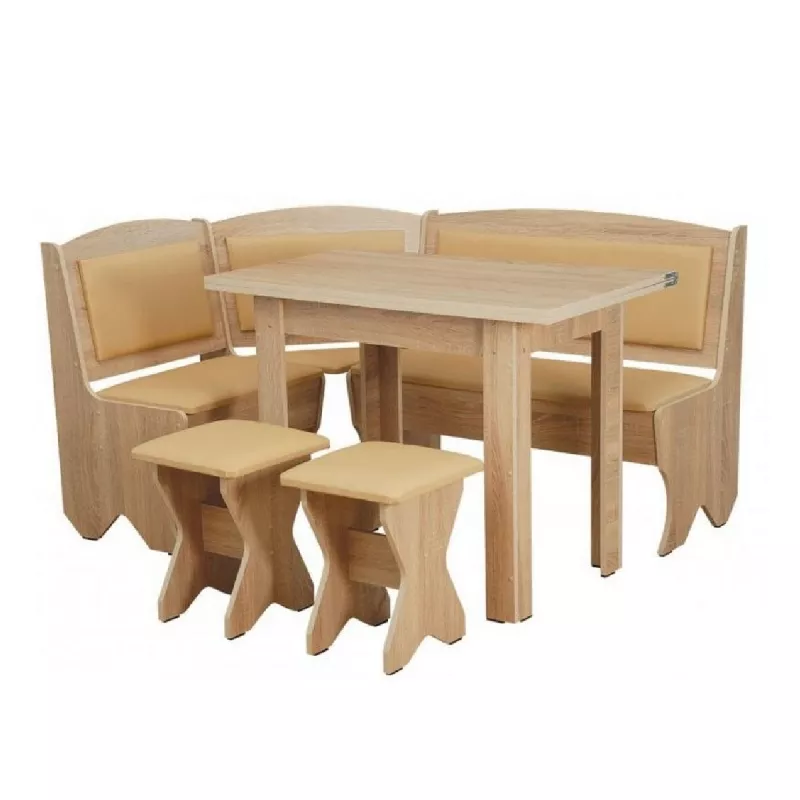 Coltar de bucatarie PEHOTIN «ИМПЕРАТОР» БЕЗ СТОЛА И ТАБУРЕТОВ, Stejar Sonoma, Cafea