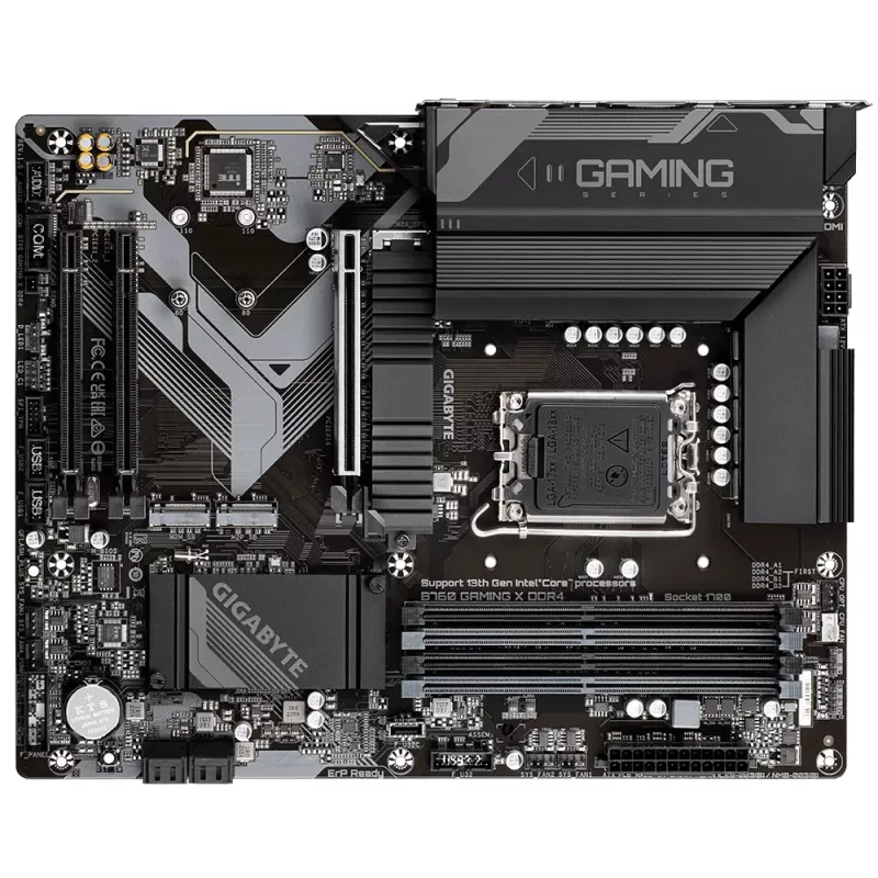Placa de baza GIGABYTE B760 GAMING X DDR4, SOCKET 1700, INTEL® B760 (13/12TH GEN CPU), 10PHASES, CPU IGPU, DUAL 4XDDR4-5333, HDMI, DP, 1XPCIE X16 4.0, 2XPCIE X16 3.0, 4XSATA3, RAID, 3XM.2 4.0, ALC897 HDA 7.1, 1X2.5GBE LAN, 1XUSB-C 3.2 GEN2, 1XUSB3.2GEN2, 4XUSB 3.2, LGA 1700
