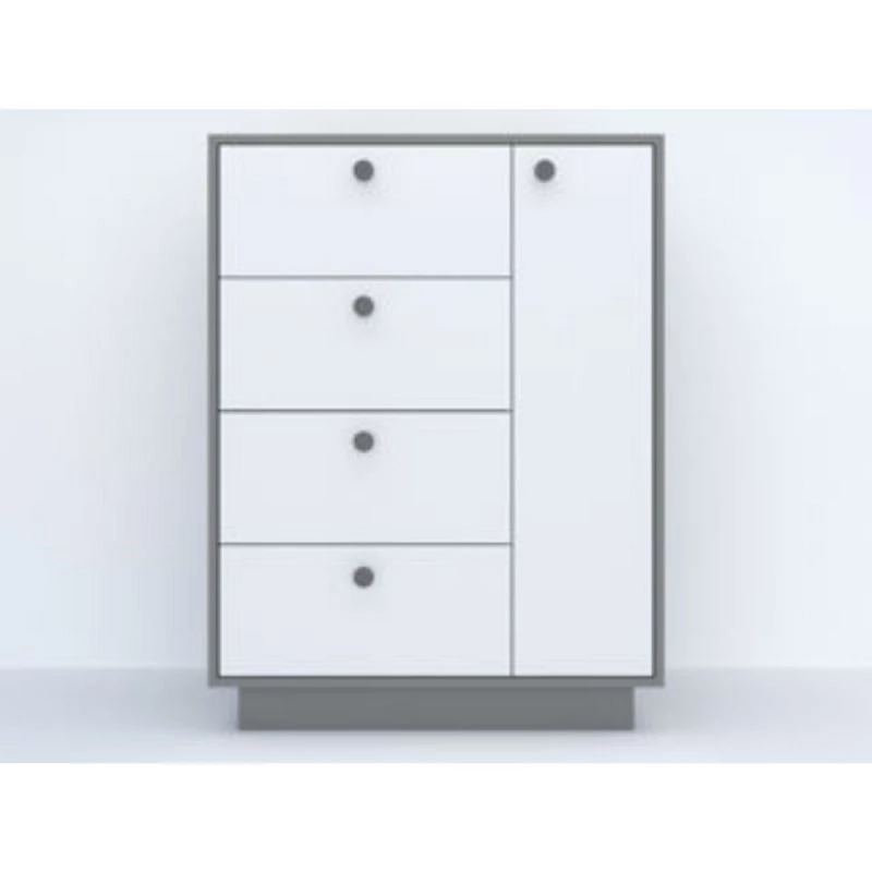 Comoda Emobite CU SERTARE, Alb, 110 x 90 x 50