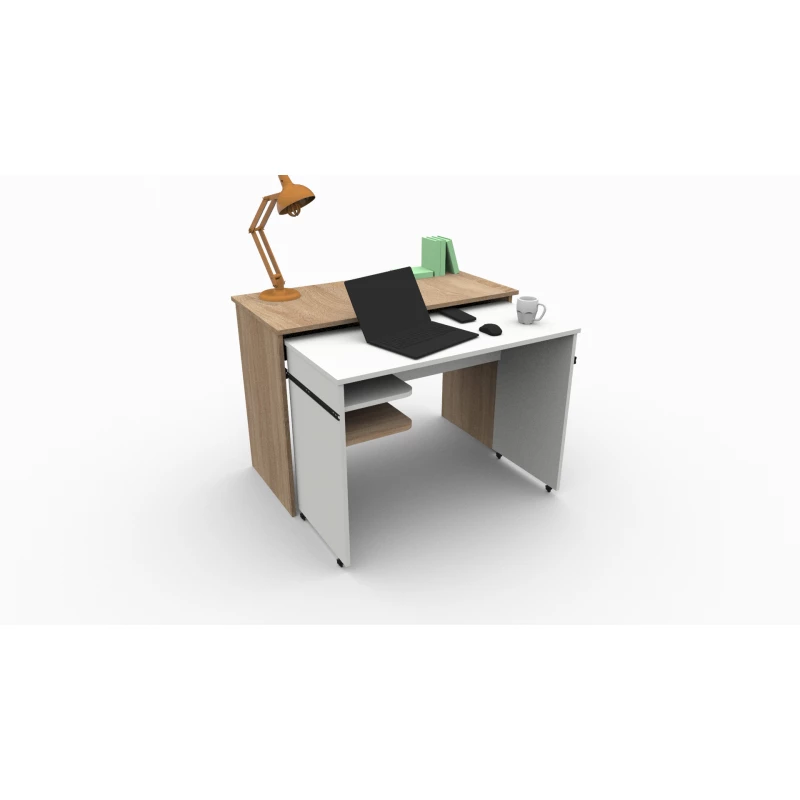 Masa de birou Emobite TRANSFORMER 3.0, Stejar, 112 x 87 x 55