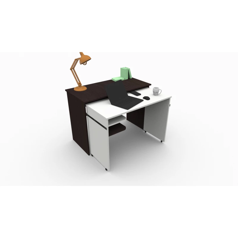 Masa de birou Emobite TRANSFORMER 3.0, Wenge, 112 x 87 x 55