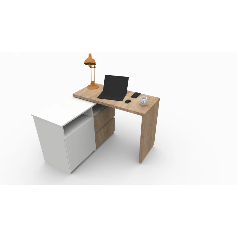 Masa de birou Emobite TRANSFORMER 4.0, Wenge, 120 x 78 x 50