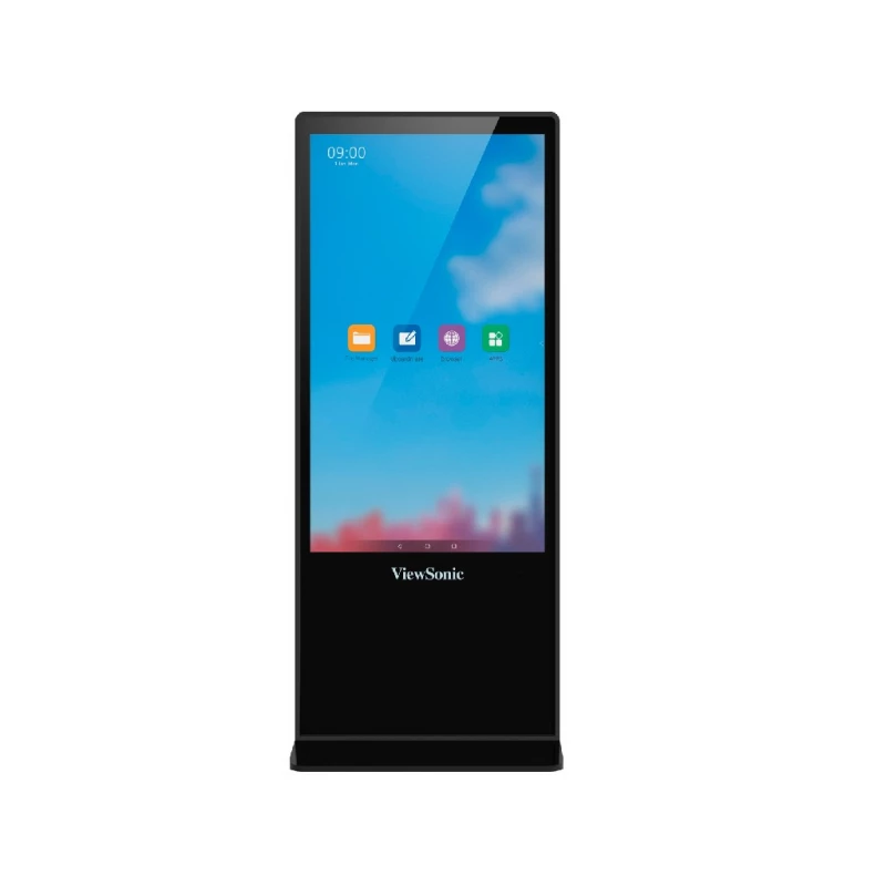 Interactive Display VIEWSONIC EP5542T, DIGITAL TOUCH EPOSTER KIOSK, 55" (3840X2160), PORTRAIT MODE ONLY, 16/7, 450NITS, 1300:1, 2GB RAM / 16GB STORAGE, HDMI X 3, DISPLAYPORT, LAN (RJ-45), USB-A X 3, AUDIO LINE-IN/OUT, ANDROID OS, SPEAKERS 2 X 10W, BLACK