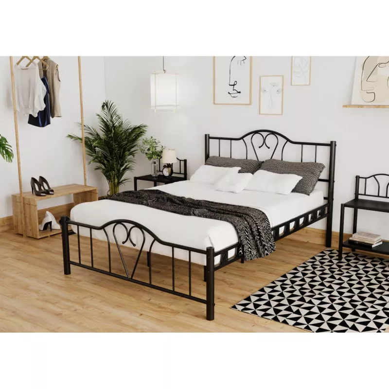 Pat MP ORKIDE, Negru, 180x200