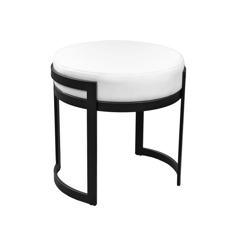 Taburet DP FLO, Alb, Negru