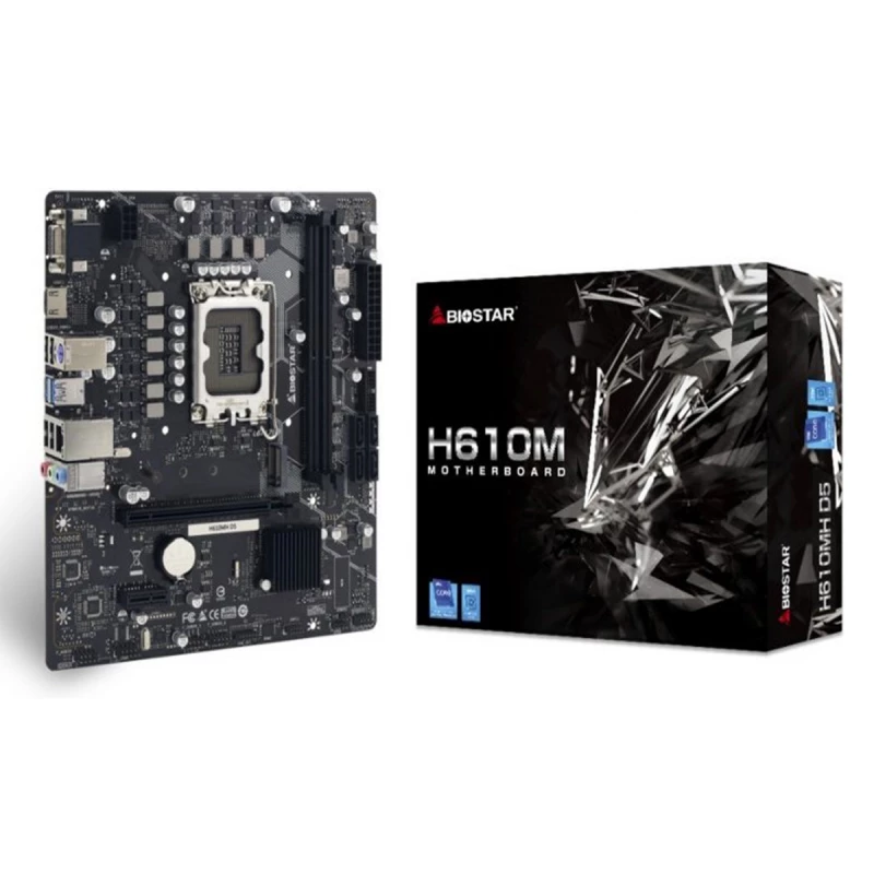Placa de baza BIOSTAR H610MH D5, SOCKET 1700, INTEL® H610 (13/12TH GEN CPU), CPU GRAPHIC, LGA 1700
