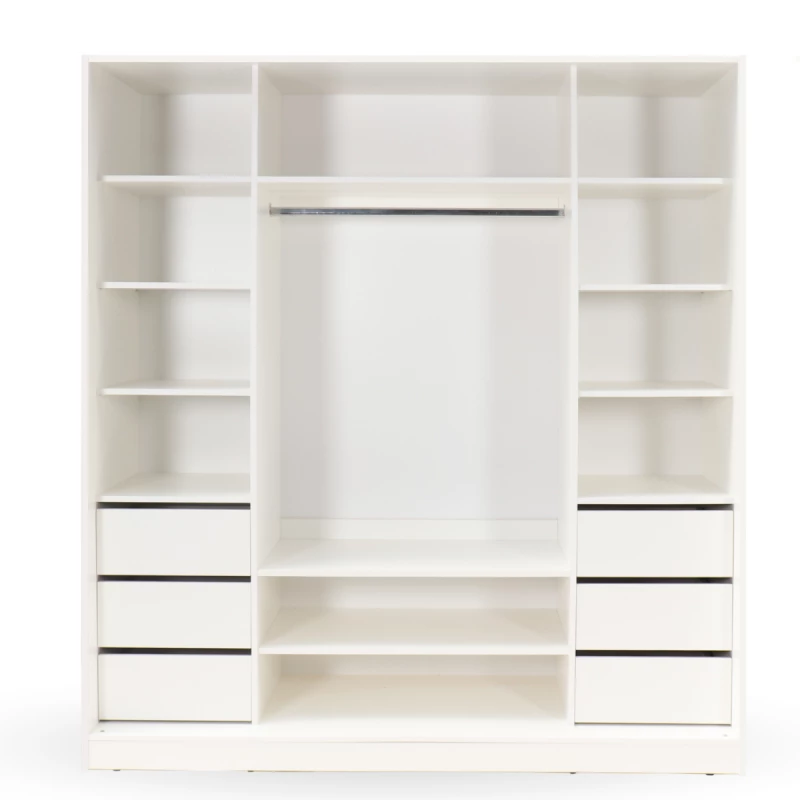 Dulap ANDRA 3 SECȚIUNI GAMA PETRA 200X60X220, Alb