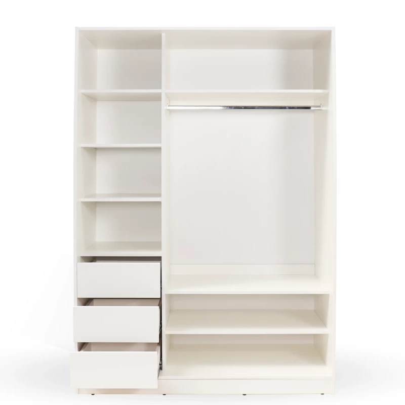 Dulap cu usi glisante ANDRA GAMA PETRA, Alb, 220x150x60