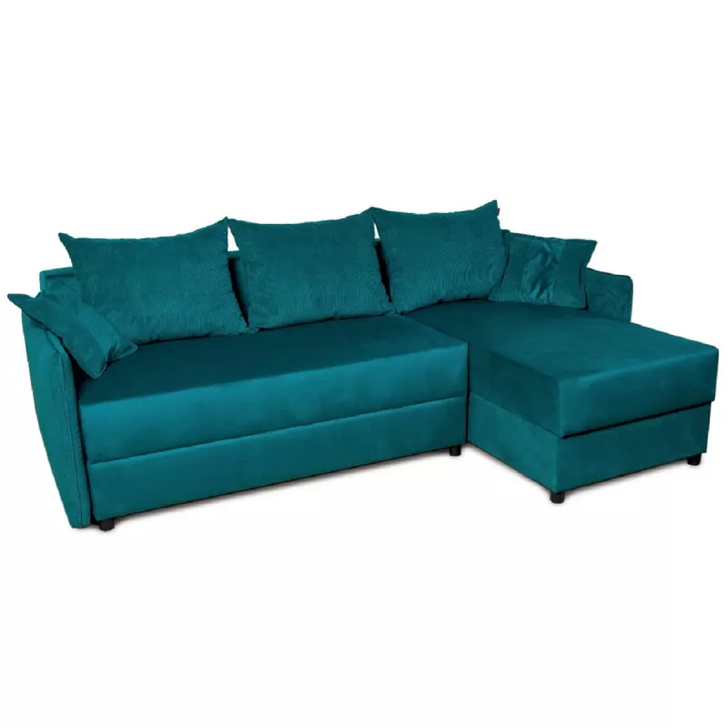 Canapea de colt Mobilier
 "VICTORIA-5" ONTARIO37+MANILA37, Turcoaz, 235x155x73