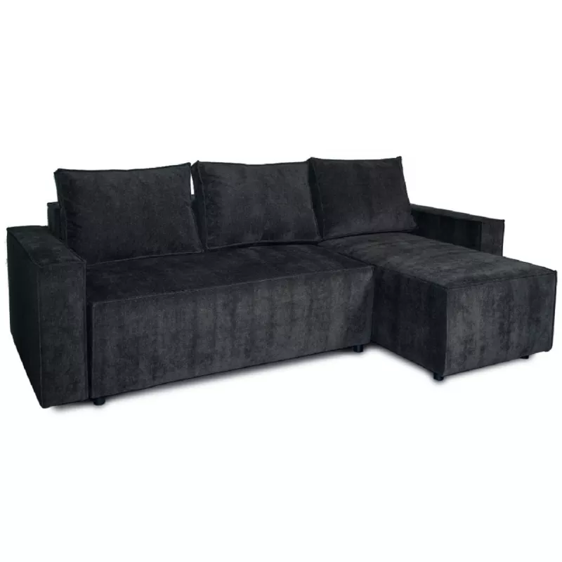 Угловой диван Mobilier
 "Victoria NEO" Rinaldi 27, Черный, 255x160x75