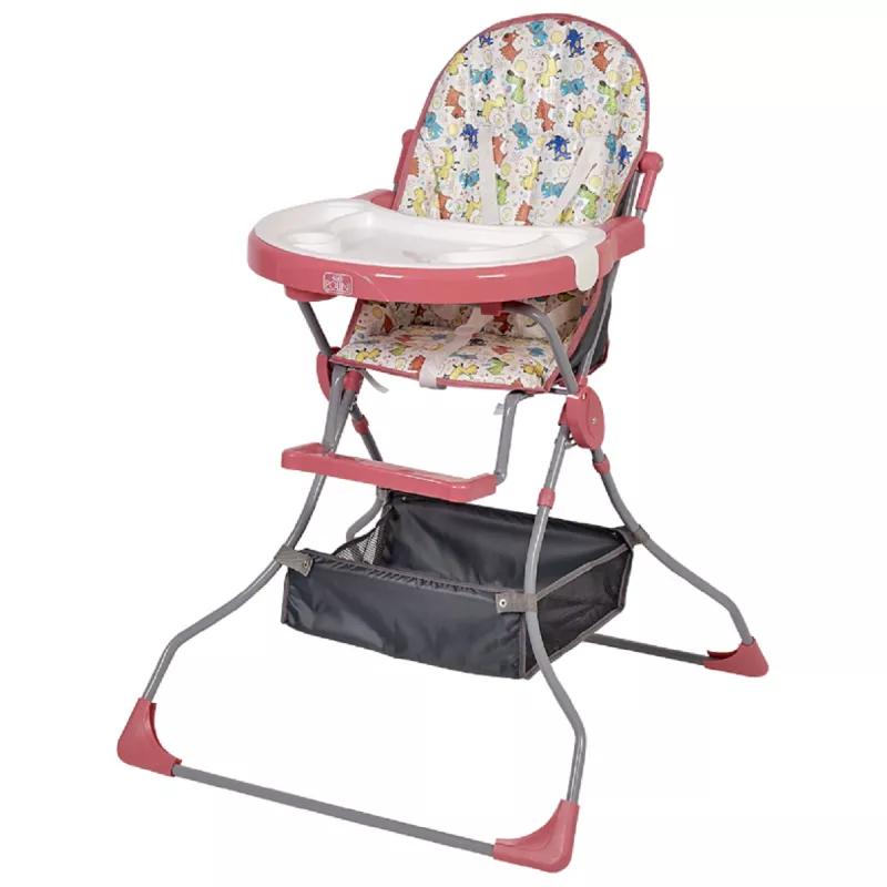 Scaun de masa Polini kids 252 CATELUS, PVC, Alb, Roz