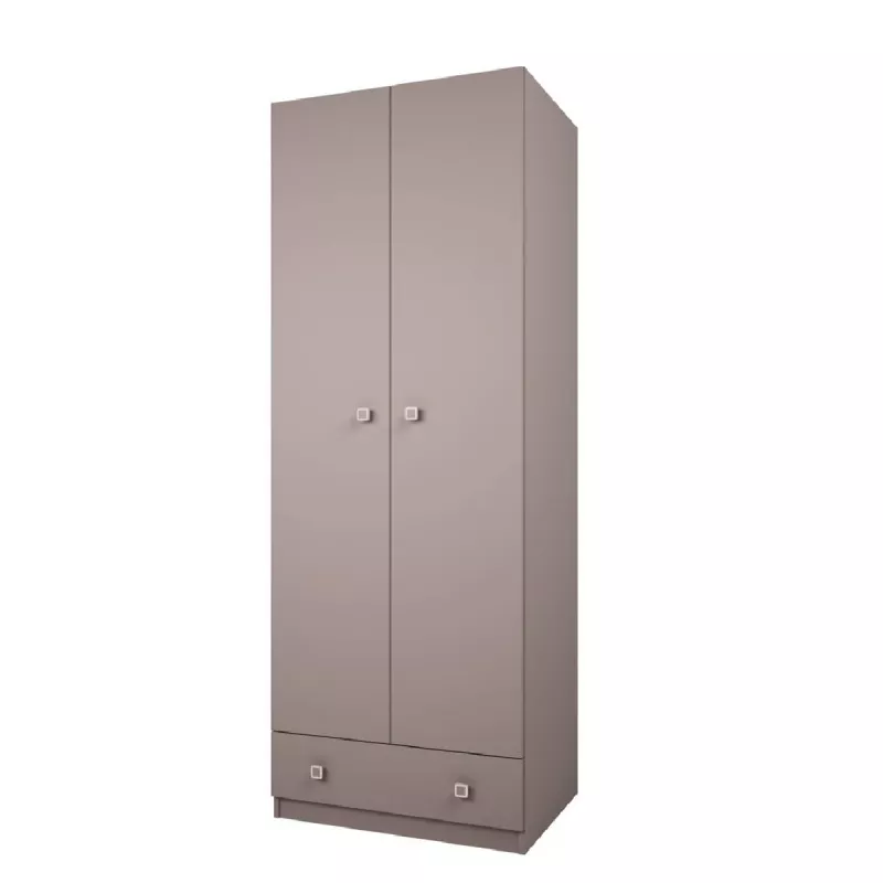 Dulap Polini kids CU 2 SECTIUNI SIMPLE СU 1 SERTAR, Gri