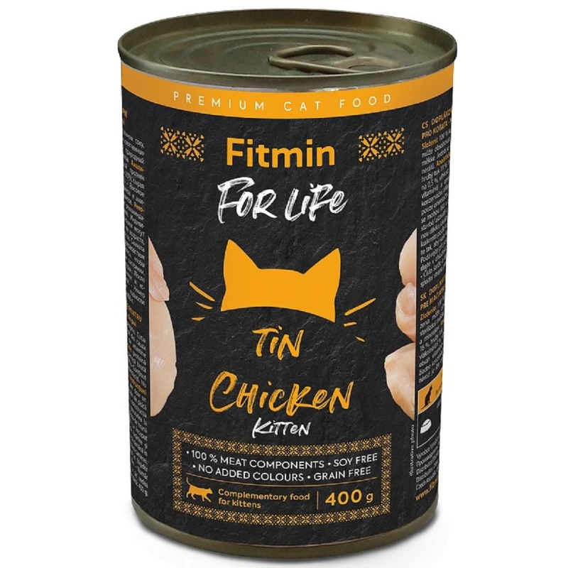 Hrana umeda Fitmin FFLC TIN KITTEN CHICKEN, 0.4 kg, 1 buc