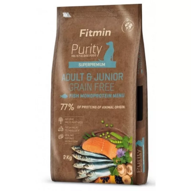 Hrana uscata Fitmin DOG PURITY GF ADULT & JUNIOR FISH MENU, 2 kg