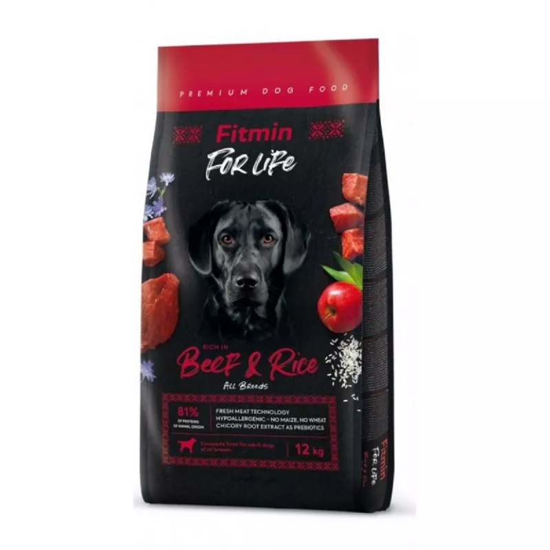 Hrana uscata Fitmin DOG FOR LIFE BEEF & RICE, 12 kg