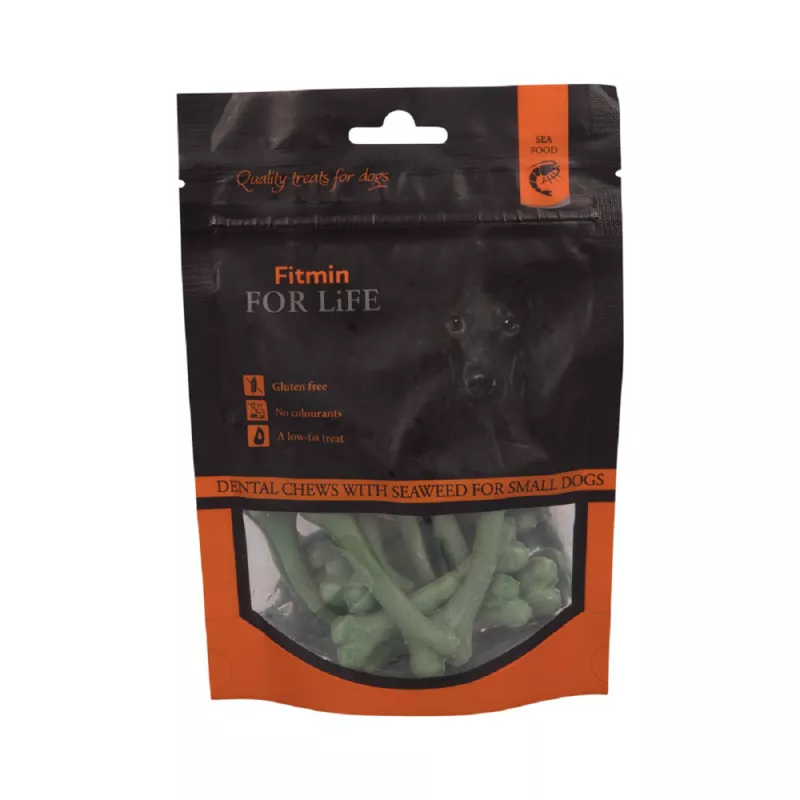 Snackuri pentru câini Fitmin FFL DOG TREAT DENTAL CHEWS WITH SEAWEED, 0.07 kg