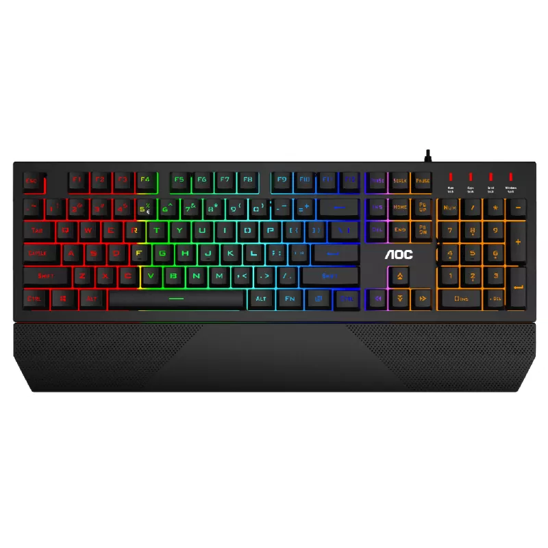 Gaming keyboard AOC GK200 RGB MEMBRANE GAMING KEYBOARD (RU), BACKLIGHT (RGB)