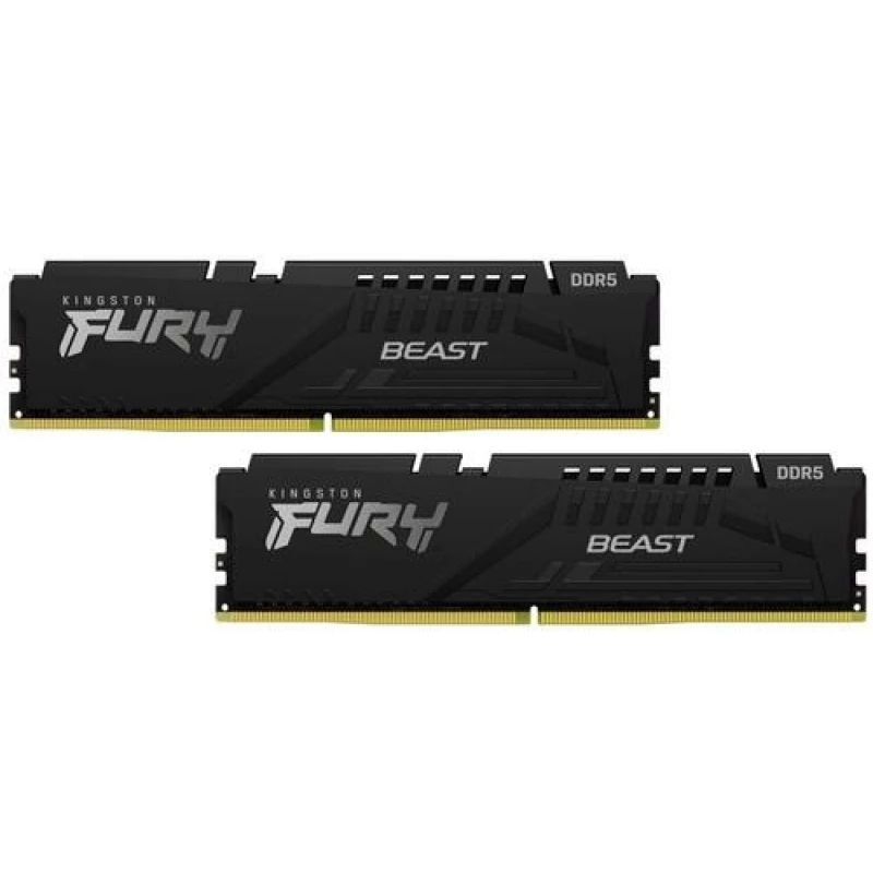RAM KINGSTON 32GB (KIT OF 2*16GB) DDR5-5600 FURY® BEAST DDR5 EXPO, PC44800, CL36, 1Rx8, 1.25V, Auto-overclocking, Asymmetric BLACK low-profile heat spreader, AMD® EXPO v1.0 andIntel® Extreme Memory Profiles (Intel® XMP) 3.0