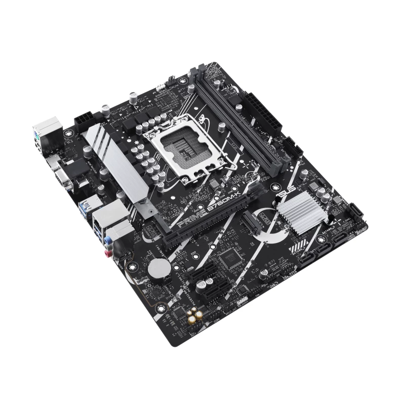 Материнская плата ASUS PRIME B760M-K INTEL B760, LGA1700, Dual DDR5 8000MHz, PCIe 4.0 x16, D-Sub/HDMI, USB3.2, SATA RAID, 2 x M.2 slots PCIe 4.0 x4, SB 8-Ch., GigabitLAN, Aura Sync RGB Lighting
